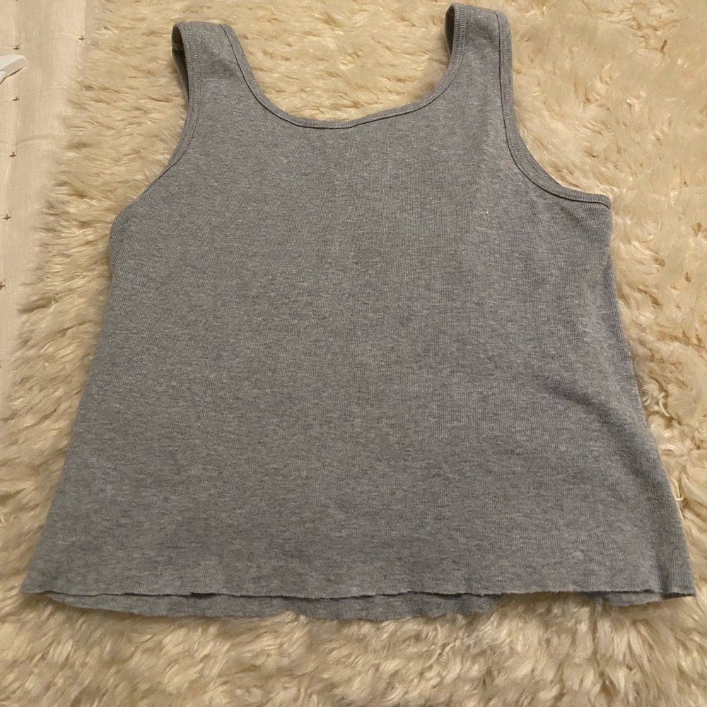 John Galt gray crop tank top